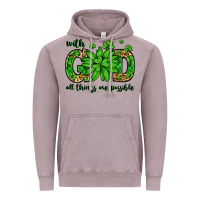 Vintage Zinc With god all things are possible St. Patrick's Day Vintage Hoodie - LillyAllenDesigns