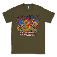 Army Green American babe 4th of july Classic Tee - CowGirlArtShop