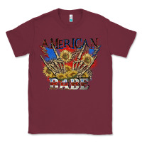 Burgundy American babe 4th of july Classic Tee - CowGirlArtShop