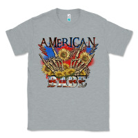 Heather Grey American babe 4th of july Classic Tee - CowGirlArtShop