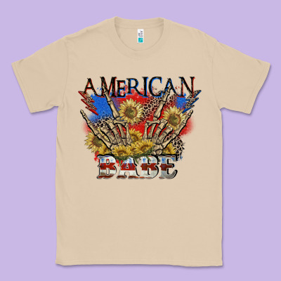 American Babe 4th Of July Classic Tee Designed By Cowgirlartshop