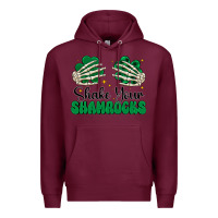 Burgundy shake your shamrocks Premium Hoodie - CowhideDigitalArt