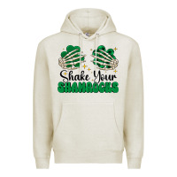 Oatmeal Heather shake your shamrocks Premium Hoodie - CowhideDigitalArt