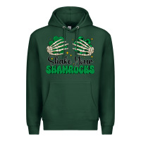 Sports Green shake your shamrocks Premium Hoodie - CowhideDigitalArt