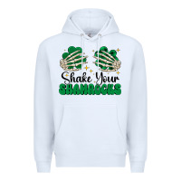 White shake your shamrocks Premium Hoodie - CowhideDigitalArt