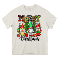 Cream merry christmas gnomes Heavy Core Tee - CowGirlArtShop