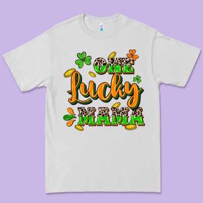 One Lucky Mama St. Patrick's Day Premium Tee Designed By Cowgirlartshop