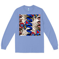 Colony Blue usa balloons seamless pattern Long Sleeve Tee - BundleAndBundleShop