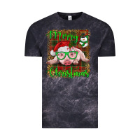 Cloud Black merry christmas baby pig Vintage Tee - RanaPortraitStore