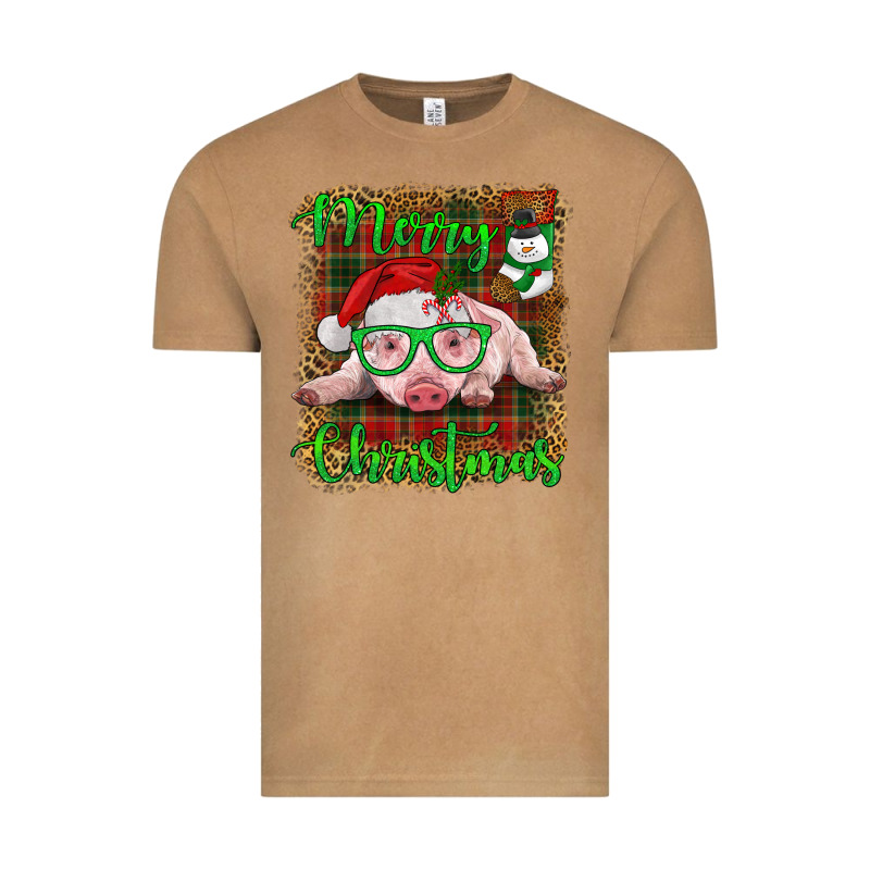 Merry Christmas Baby Pig Vintage Tee by RanaPortraitStore | Teevron