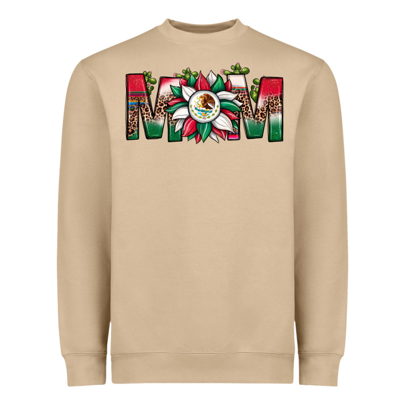 Mexican Flag Sunflower Mom Leopard Heavyweight Sweatshirt by JahusDesignShop | Teevron