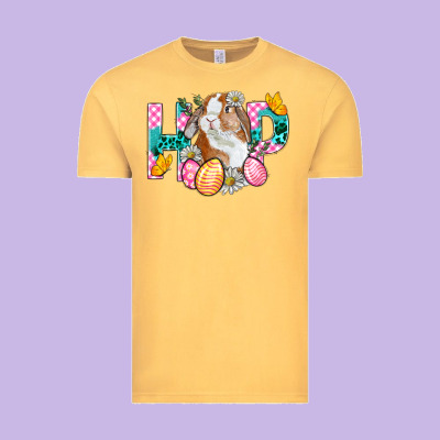 Hop Bunny Easter Vintage Tee Designed By Bundleandbundleshop