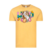 Vintage Mustard Hop Bunny Easter Vintage Tee - BundleAndBundleShop