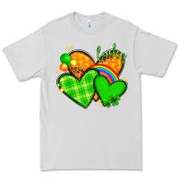 Dove Grey St. Patrick's Day hearts St. Patricks day Premium Tee - HowdyJamesFarm