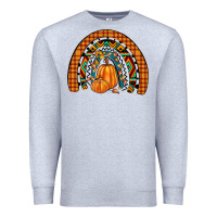 Heather Grey fall pumpkin rainbow Premium Sweatshirt - JahusDesignShop