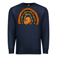 Navy fall pumpkin rainbow Premium Sweatshirt - JahusDesignShop