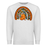 Oatmeal Heather fall pumpkin rainbow Premium Sweatshirt - JahusDesignShop