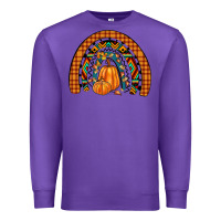 Purple fall pumpkin rainbow Premium Sweatshirt - JahusDesignShop