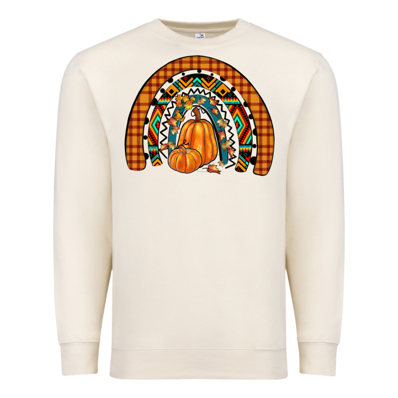 Fall Pumpkin Rainbow Premium Sweatshirt by JahusDesignShop | Teevron