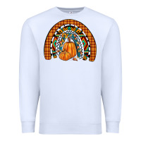 White fall pumpkin rainbow Premium Sweatshirt - JahusDesignShop