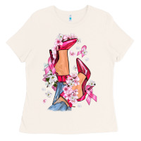 Bone Cancer high heels Breast Cancer Ladies Tee - FaDigitalArtStudio