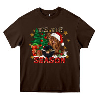 Chocolate Brown tis the season Heavy Core Tee - CowGirlArtShop