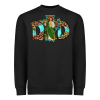 Black dad san judas sunflower leopard turquoise Heavyweight Sweatshirt - JahusDesignShop