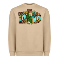 Mushroom dad san judas sunflower leopard turquoise Heavyweight Sweatshirt - JahusDesignShop