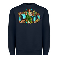 Navy dad san judas sunflower leopard turquoise Heavyweight Sweatshirt - JahusDesignShop