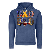 Vintage Denim American Flag Dad Bod Vintage Hoodie - LillyAllenDesigns