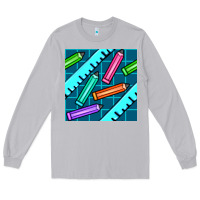 Moon Dust school pencil seamless pattern Long Sleeve Tee - BundleAndBundleShop
