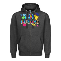 Charcoal Heather i am ausome Zipper Hoodie - JahusDesignShop