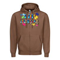 Chestnut i am ausome Zipper Hoodie - JahusDesignShop
