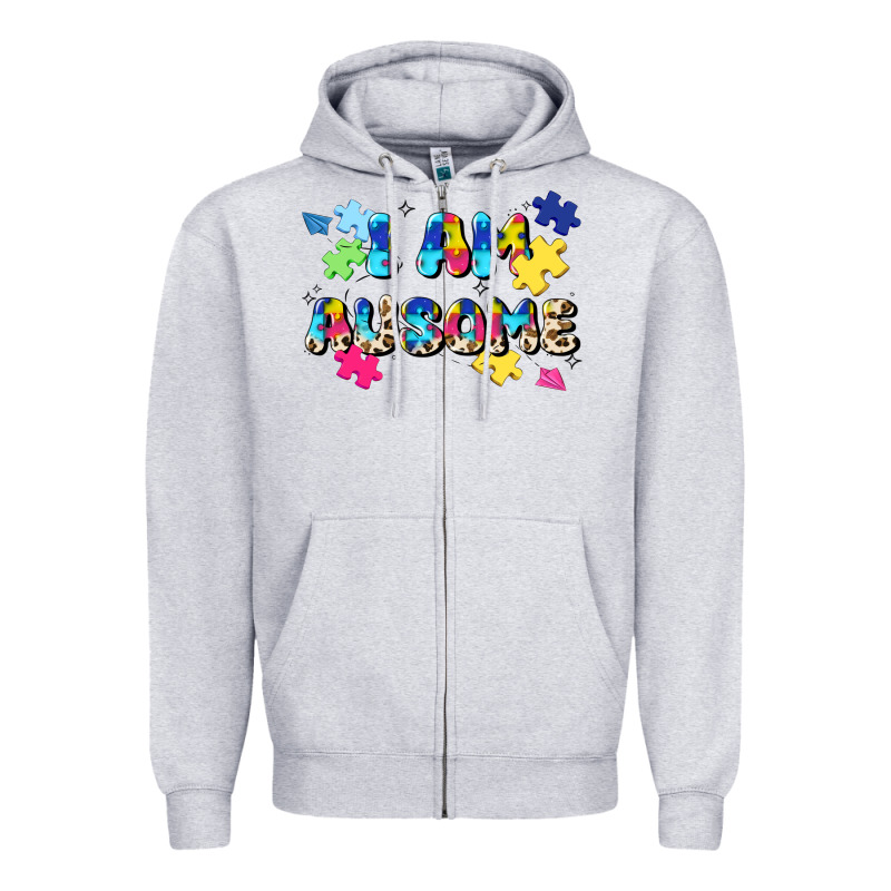 I Am Ausome Zipper Hoodie by JahusDesignShop | Teevron