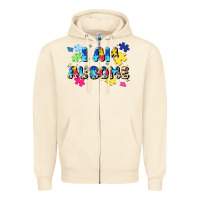 Sandshell i am ausome Zipper Hoodie - JahusDesignShop