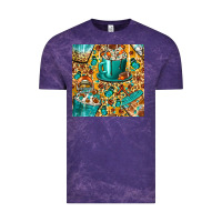 Cloud Purple american football coffee cups with butterfly and leopard seamless patt Vintage Tee - BundleAndBundleShop