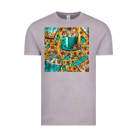Vintage Zinc american football coffee cups with butterfly and leopard seamless patt Vintage Tee - BundleAndBundleShop