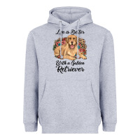 Life Is Better With A Golden Retriever Heavyweight Hoodie | Teevron