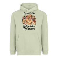 Matcha life is better with a golden retriever Heavyweight Hoodie - JahusDesignShop