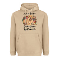 Mushroom life is better with a golden retriever Heavyweight Hoodie - JahusDesignShop