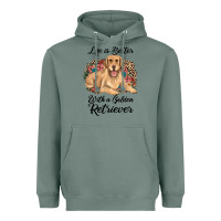 Sage life is better with a golden retriever Heavyweight Hoodie - JahusDesignShop