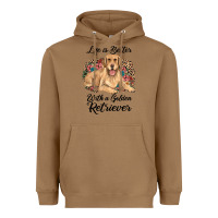 Toasted Coconut life is better with a golden retriever Heavyweight Hoodie - JahusDesignShop