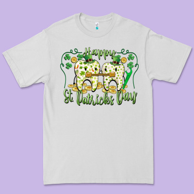 Happy St. Patrick's Day Tooth Dentist Premium Tee Designed By Cowgirlartshop
