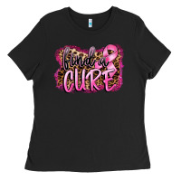 Black find a cure Ladies Tee - FaDigitalArtStudio