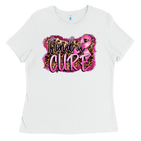 White find a cure Ladies Tee - FaDigitalArtStudio