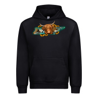 Black tennessee map long haired cow Urban Hoodie - Jasminsmagicworld