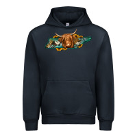 Navy tennessee map long haired cow Urban Hoodie - Jasminsmagicworld