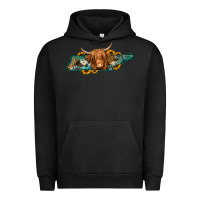 Pigment Black tennessee map long haired cow Urban Hoodie - Jasminsmagicworld