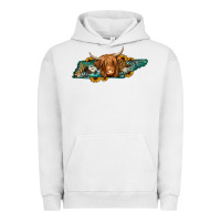 Pigment Lunar Rock tennessee map long haired cow Urban Hoodie - Jasminsmagicworld