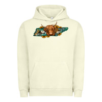 Pigment Pistachio tennessee map long haired cow Urban Hoodie - Jasminsmagicworld